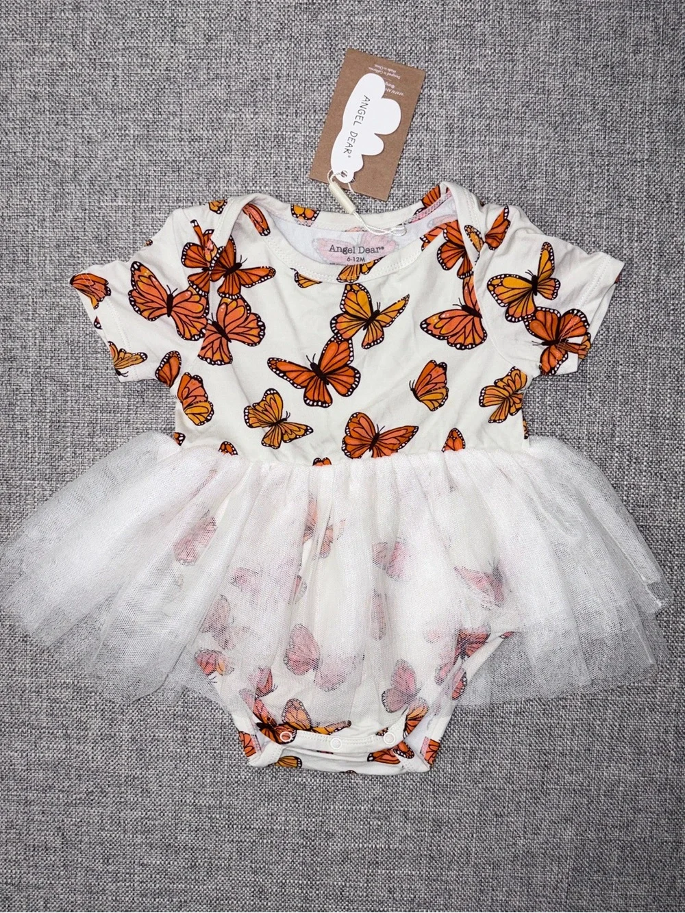 Angel Dear 6-12m Monarch tutu bodysuit dress NWT